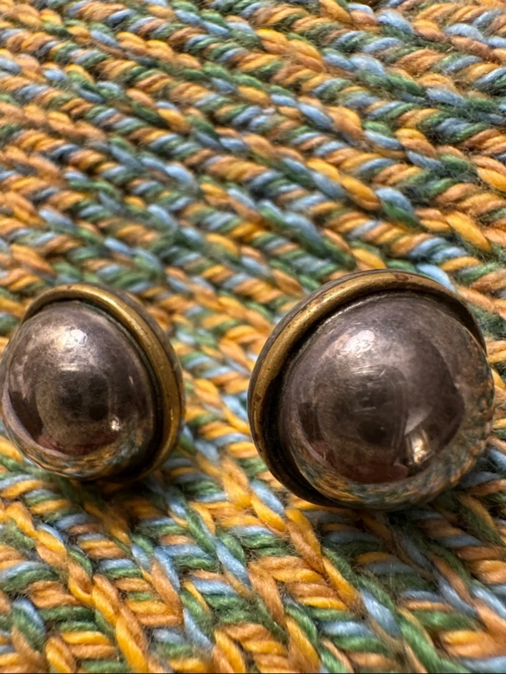 Decorative Round Metal Cabinet Knobs in Antique Silver - Set of 2
